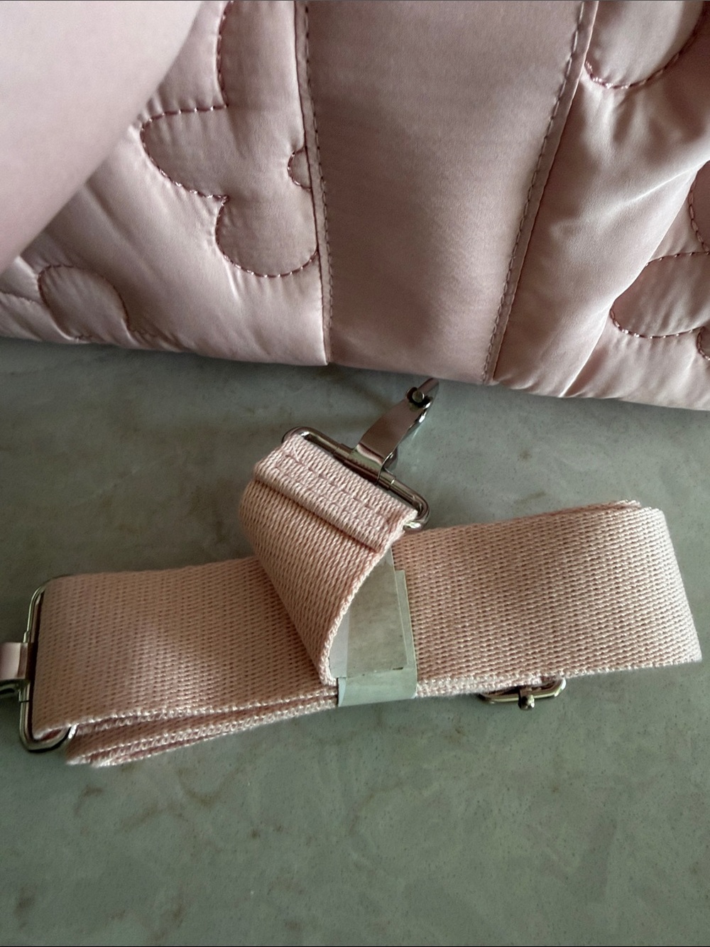 Wilo Quilted Floral Travel Tote in Light Pink - Picture 8 of 14